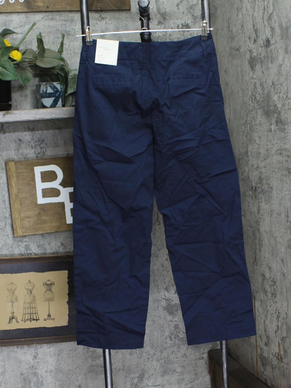 A New Day Navy Blue A Day High Rise Straight Ankle Chino Pants Navy 4 - Picture 2 of 8